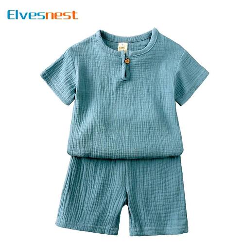 Cotton Linen Kids Clothes Girls Outfit Summer Boy Clothing S