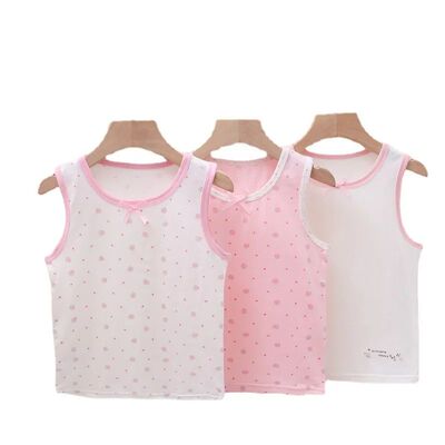3pcs/Lot Girls Singlet Underwear Tank Cute Design Undershirt