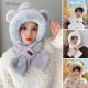 Windproof Ear Integrated Scarf Winter Warm Cap Thickening