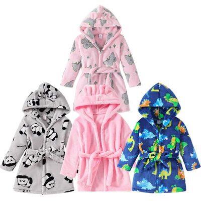 2025 A/W Cartoon micro Fleece Baby Bathrobe - A Class Warm A