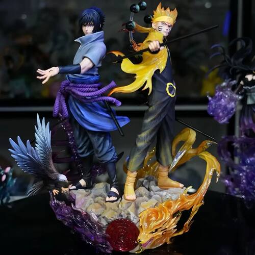 Anime  Figure Shippuden Figurine Uzumaki Uchiha Sasuke PVC A
