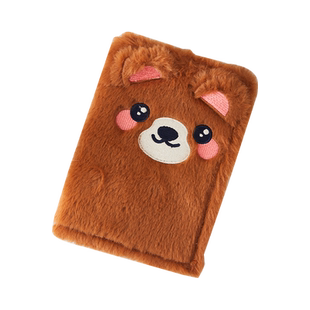 莱恩纸品动物系列A6手账本可爱风日记本PU封套皮面书衣方格本子高颜值手账本文艺精致小本子封套本记事本手账