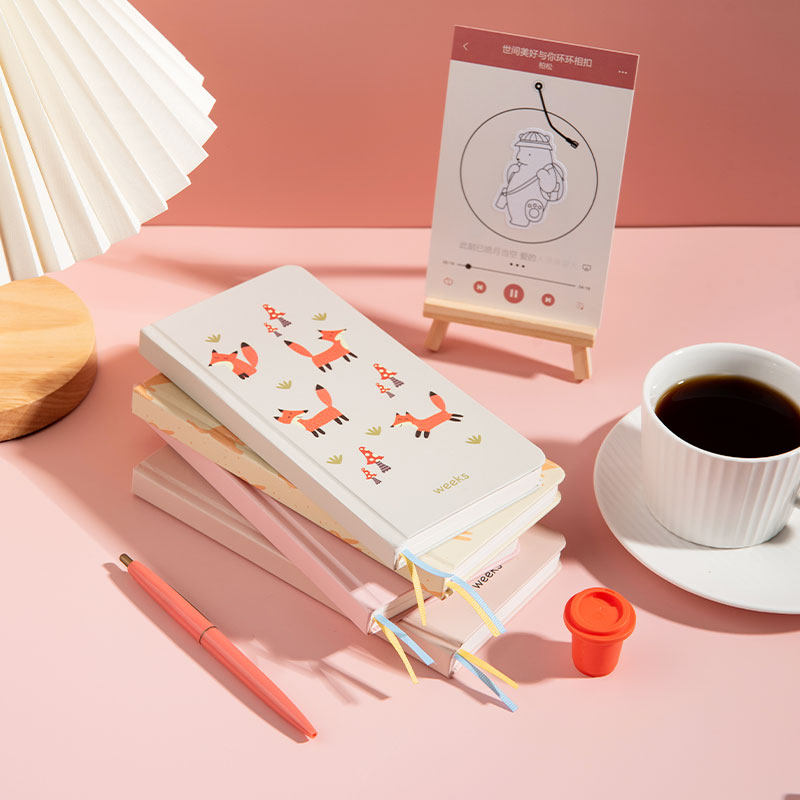 风竖款a6周计划随身便携口袋本女生款小笔记本子少女心线条款日记本