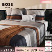 BOSS秋冬进口全棉贡缎简约商务条纹轻奢高级感纯棉四件套CARLOW