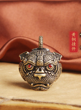 手工纯黄铜貔貅铃铛汽车钥匙扣
