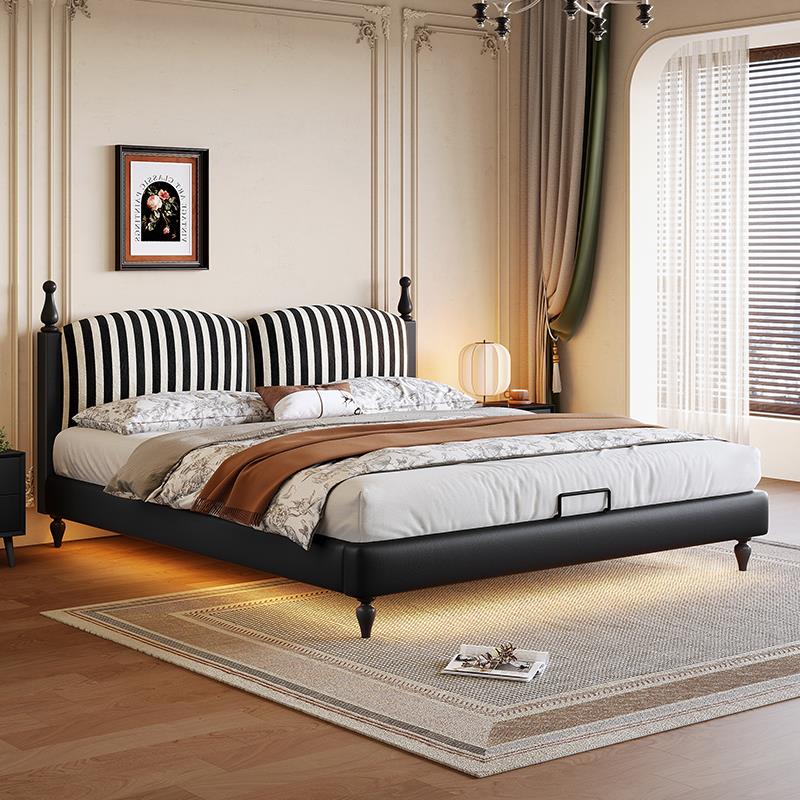 美式中古风斑马纹黑白色布