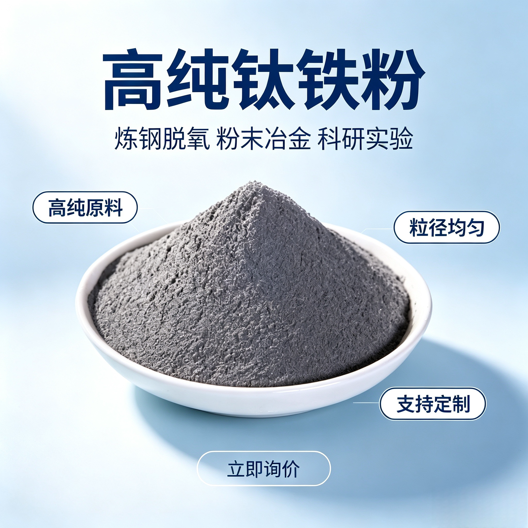 高纯钛铁粉科研超细钛铁粉