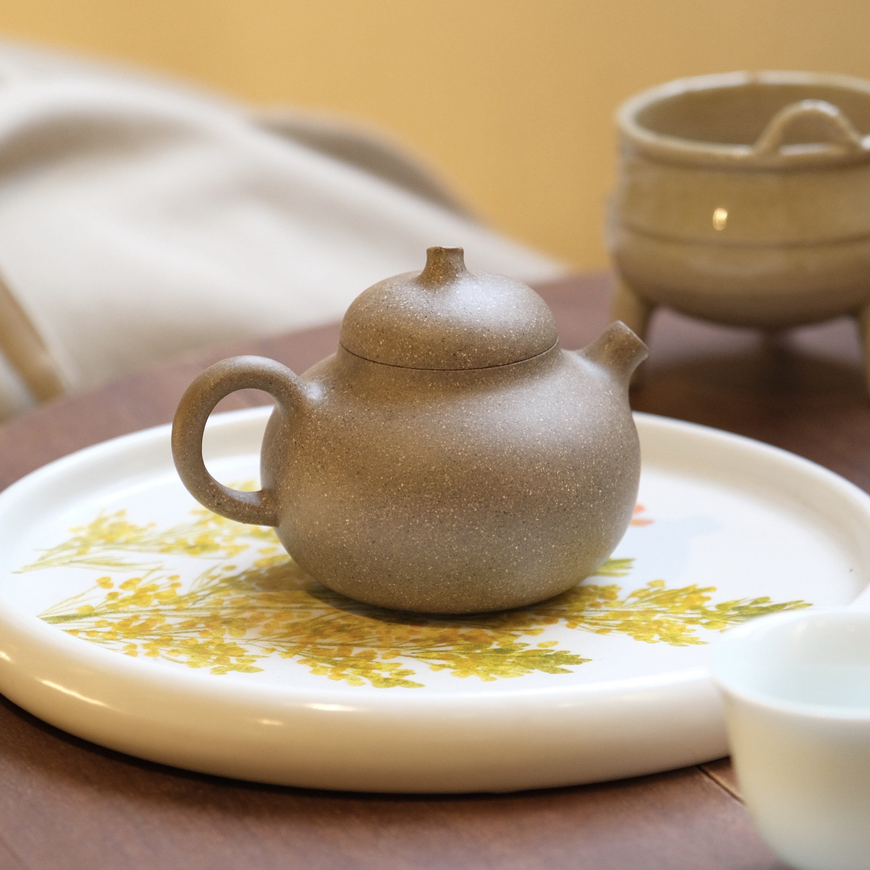 【匏瓜】老青灰段泥紫砂壶 小品中式泡茶器功夫茶具150cc