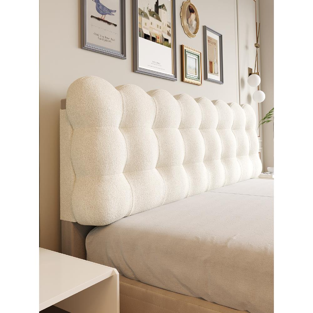 雪球榻榻米靠背床头软包靠垫云朵海绵自粘套罩防撞可拆洗墙围婴儿