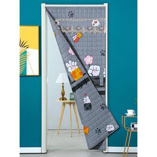 门帘冬季保暖防风室内加厚棉门帘防寒防风保温免打孔隔音家用挡风