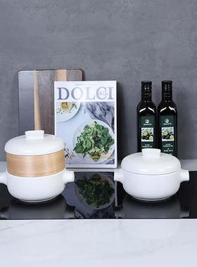 新中式厨房样板间摆件橱柜软装饰品不锈钢锅具全屋定制展厅摆件