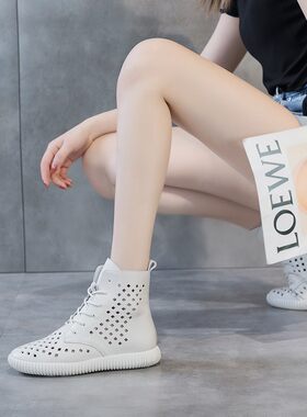 街拍真皮马丁靴女2025休闲女鞋