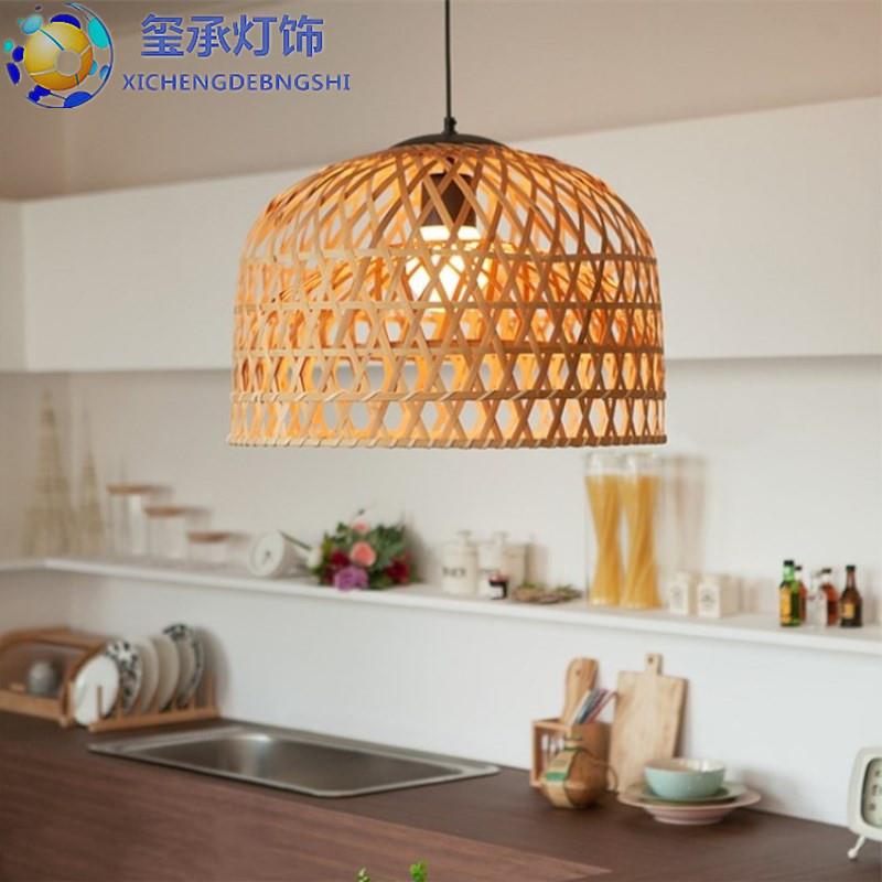 东南亚田园竹编吊灯创意个性酒吧咖啡厅餐厅饭店阳台过道书房吊灯