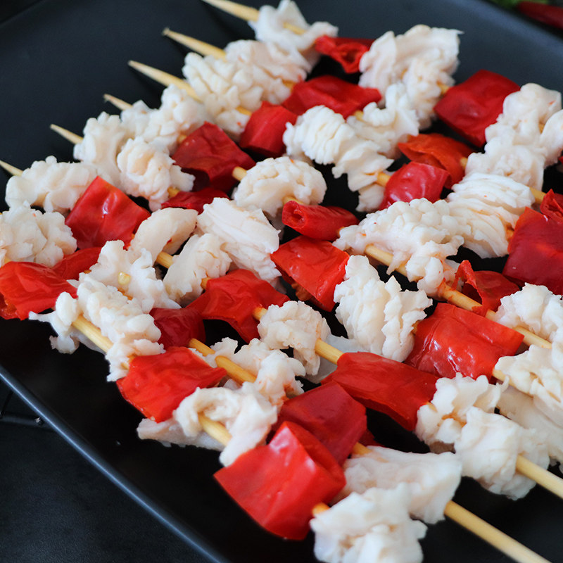 润佳塬泡椒脆肚串调理猪肚串弹脆猪肚烧烤油炸铁板烤肉串食材20串
