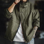 马登工装 美式 复古立领M65夹克防风廓形军绿色硬汉vintage外套男春