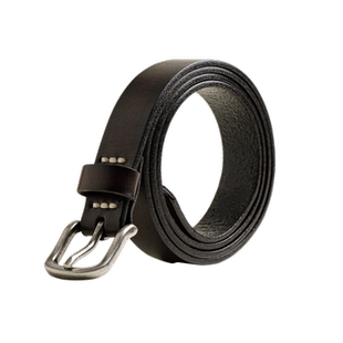 马登工装复古黑色头层牛皮腰带阿美咔叽针扣腰链配饰真皮皮带男士