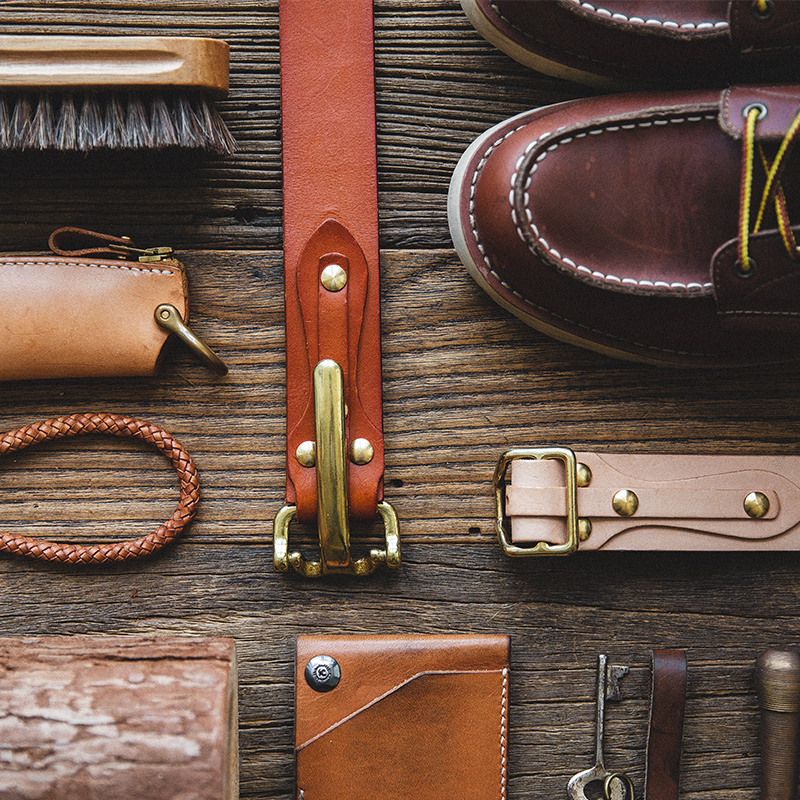 马登工装利特尔骑兵头层牛皮腰带