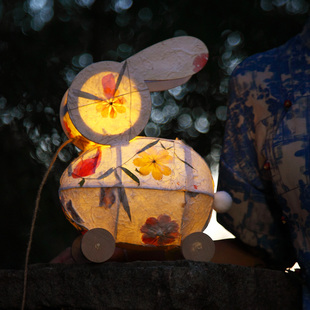 中秋节diy兔子灯笼手工发光古风花灯2025新款儿童手提宫灯材料包