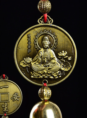 GS118铜钱汽车挂件挂件车挂内饰旅游景区纪念品