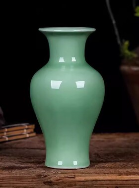 景德镇影青中式仿古花瓶家居客厅插花摆件博古架酒柜玄关装饰品
