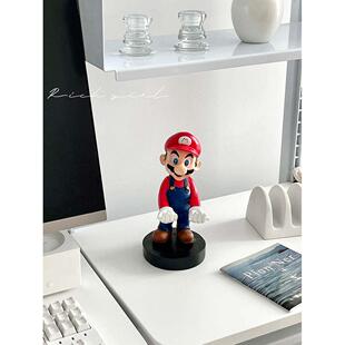 装饰饰品创意礼品超级马里奥手机支架游戏控制器站办公桌入口饰品