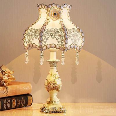 正品欧式台灯卧室床奢华温馨创用意简约现代头漫家浪装饰床头柜氛