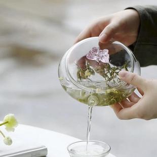 家用冷泡专用绿茶花茶茶壶 围炉冰茶玻璃冷泡茶壶功夫茶具日式