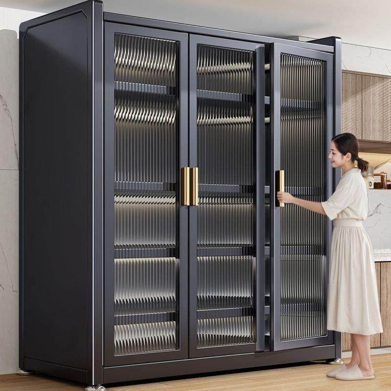 厨房加高置物架落地多层家用收纳柜子微波炉防尘多功能整体橱柜收,收纳整理,收纳柜,淘宝优惠券,粉丝福利购,淘宝优惠卷