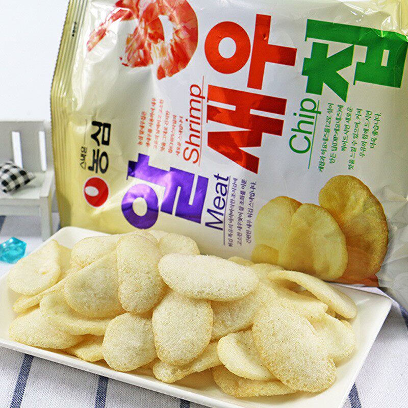韩国进口 膨化虾条 农心虾片虾味脆脆片 香脆虾片 68克