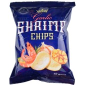 追剧休闲膨化小零食网红小吃 韩国进口 YEM巨莱福蒜味虾片 40g