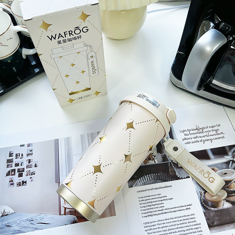 网红简约双饮星星保温杯316L不锈钢保温杯茶杯果汁杯咖啡杯礼物杯