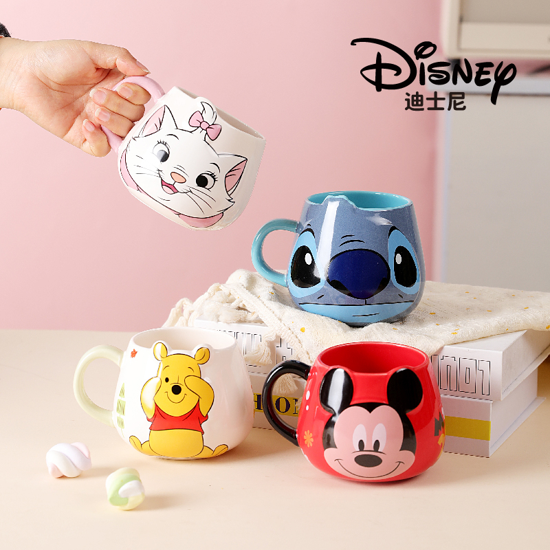 陶瓷勺配套情侣款马克杯童趣