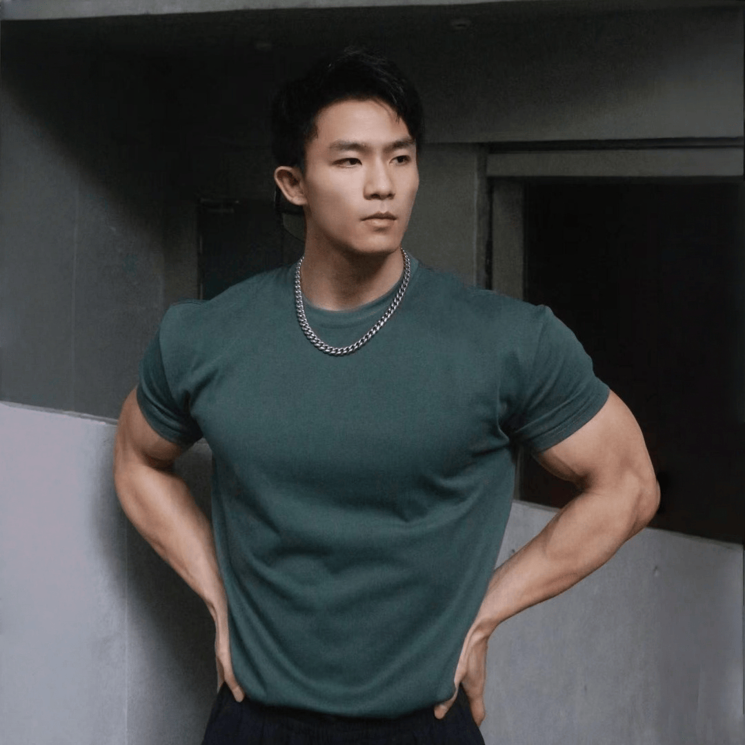 夏季新款重磅索罗娜圆领男士短袖训练健身运动棉质户外T恤训练衣