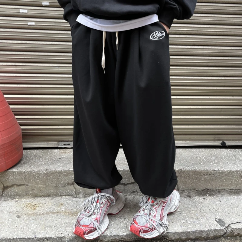 健身秋冬小脚裤训练宽松束脚裤男士运动户外锻炼休闲裤时尚潮流裤