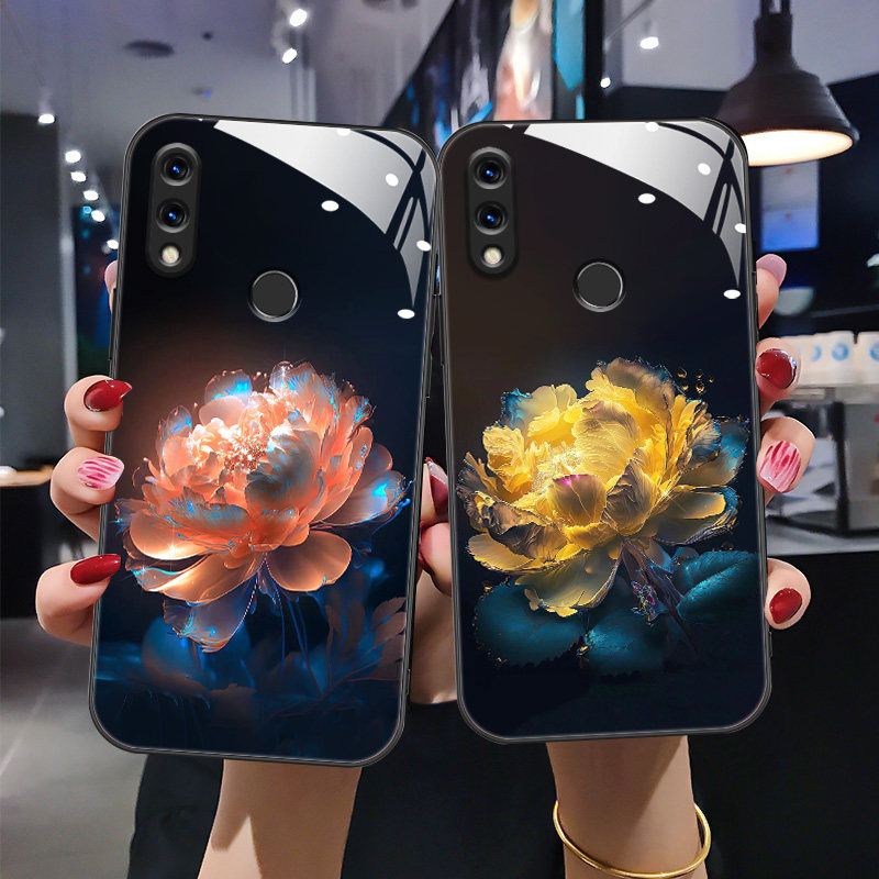 高级创意女款钢化玻璃手机壳