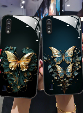 适用于三星a02s手机壳samsunga02/a03s/a01新款Galaxy钢化玻璃壳3星超薄个性女款sx时尚创意sanxing全包软边