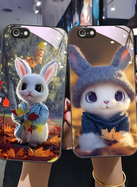 适用于iphone6splus 手机壳苹果6S新款保护套pg6Splus卡通兔pingguo7可爱7plus老人用pg6s创意7p个性6sp潮流