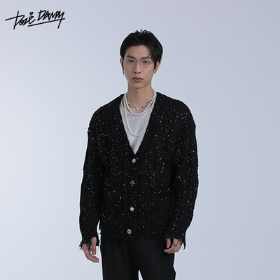 DozeDandy银河闪烁亮片毛衣开衫