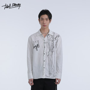 DozeDandy手绘涂鸦纯棉印花衬衫
