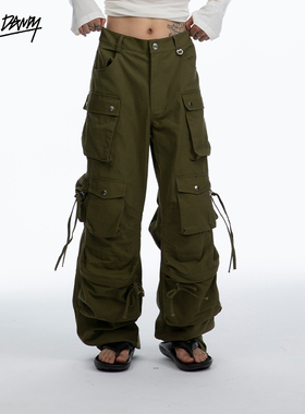 DozeDandy24原创新款多口袋帆布美式工装裤青春流行休闲潮牌长裤