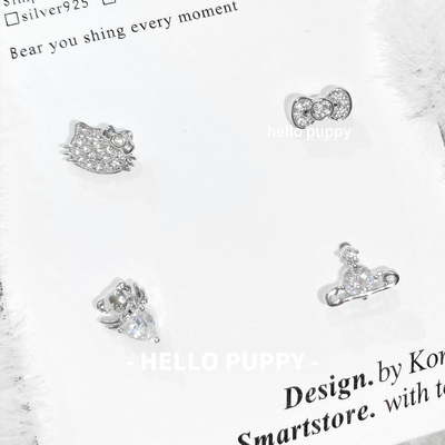 hellopuppy钛合金耳钉耳骨钉