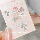 hellopuppy钛合金巴洛克十字架养耳1.2粗0.9牙口内螺旋耳骨钉耳饰