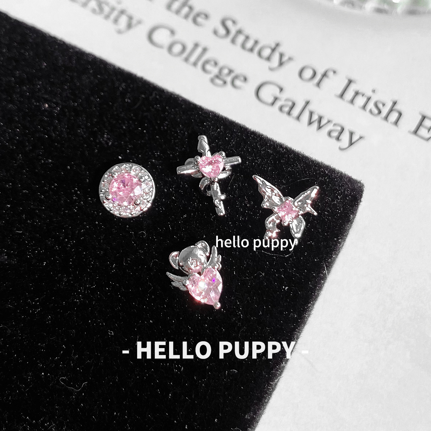 hellopuppy钛合金耳钉少女心1.2粗0.9牙口内螺旋精致耳骨钉耳蜗钉