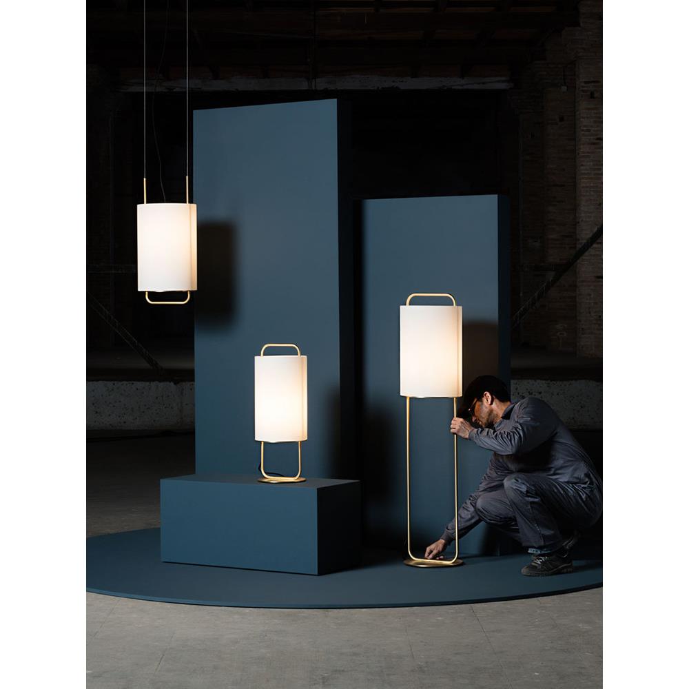 新中式布艺落地灯客厅卧室沙发边茶室禅意民宿酒店设计师立式灯具