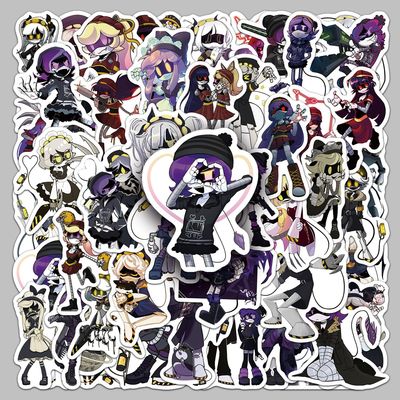 50张无机杀手贴纸卡通微恐搞笑动画人物涂鸦手账头盔水杯电脑贴纸