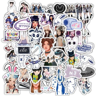 60贴韩国女团NewJeans卡通贴
