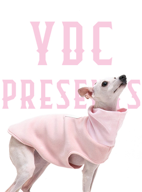 YDCStore意大利小灵缇惠比特衣服奥粒绒狗狗秋冬前开式卫衣舒适