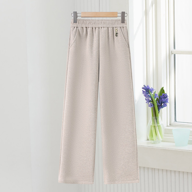 中年妈妈裤子春秋款中老年人羊毛呢裤子加绒加厚秋冬窄版阔腿裤女,女装/女士精品,中老年女装,淘宝优惠券,粉丝福利购,淘宝优惠卷