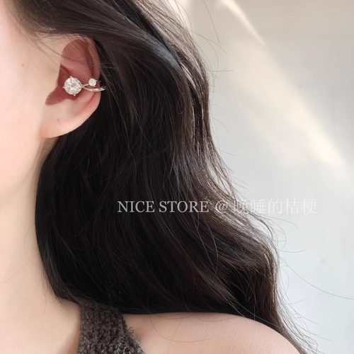 晚睡的桔梗I锆石耳蜗夹