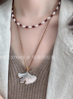 售完无补「相思都」复古轻奢红豆珍珠项链高级感小众气质锁骨链